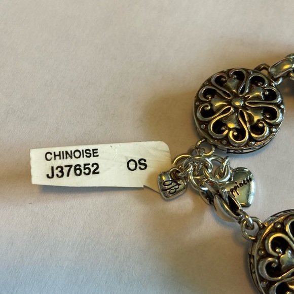 Brighton Reversible Chinoise Bracelet Silver One Size NWT - Picture 3 of 3